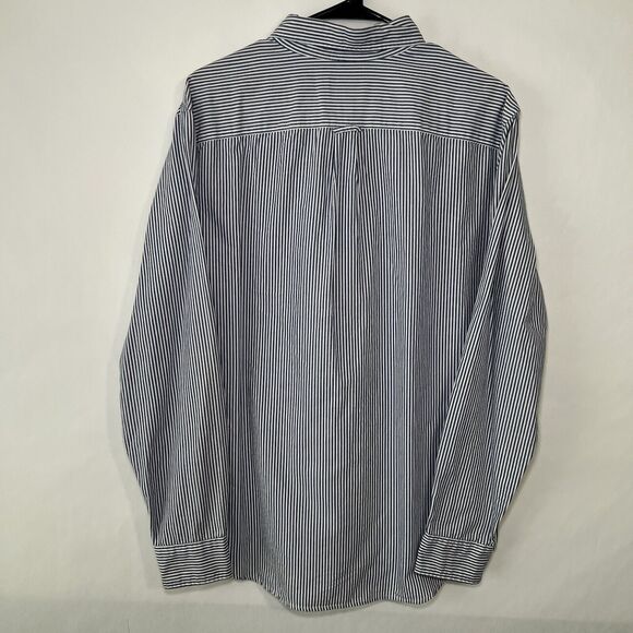 American Eagle Classic Fit Button Down Shirt Mens Size Large Blue Striped NWOT - Picture 10 of 12